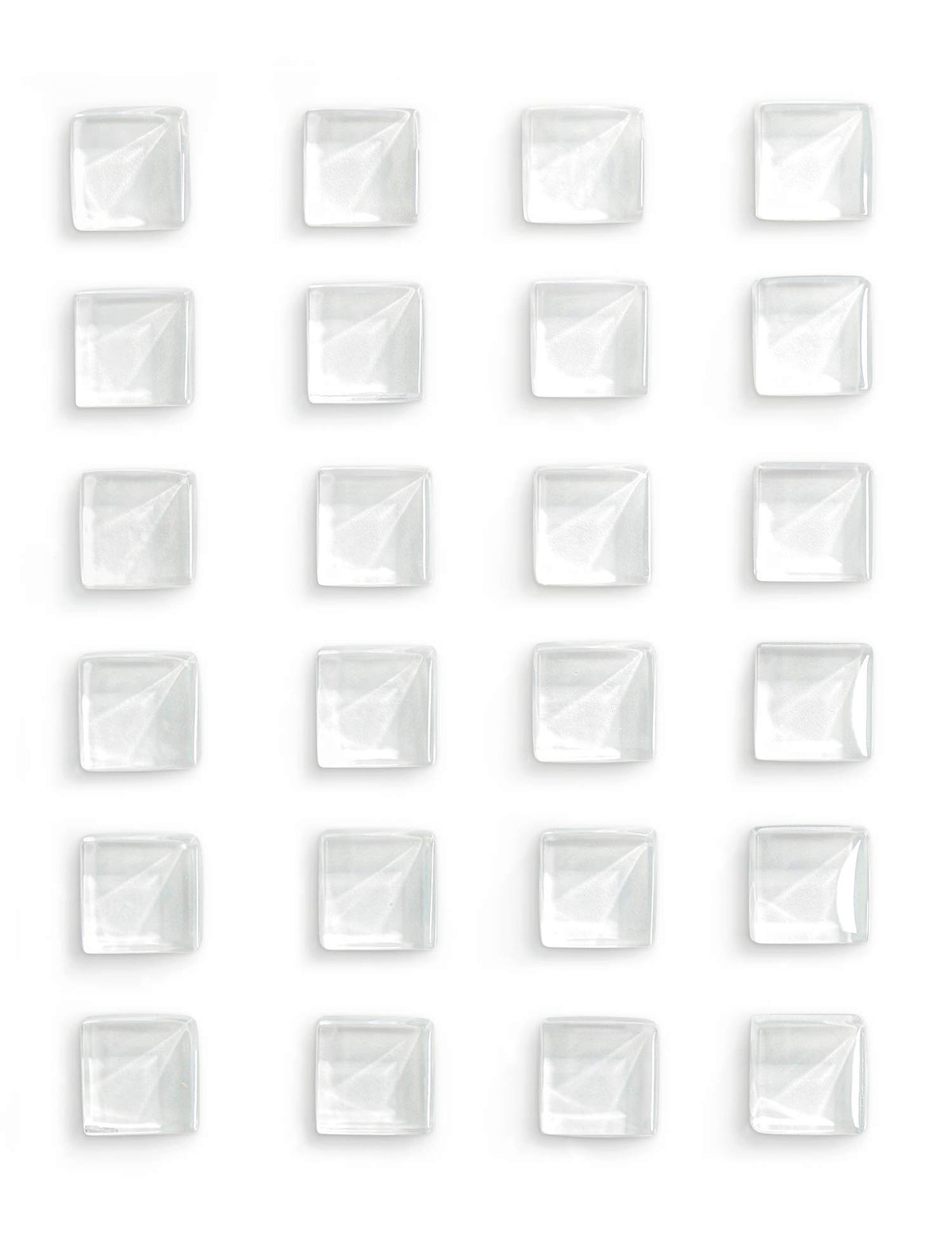 Mymazn clear glass fridge magnets with crystal look on the fridge front.