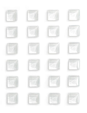 Mymazn clear glass fridge magnets with crystal look on the fridge front.