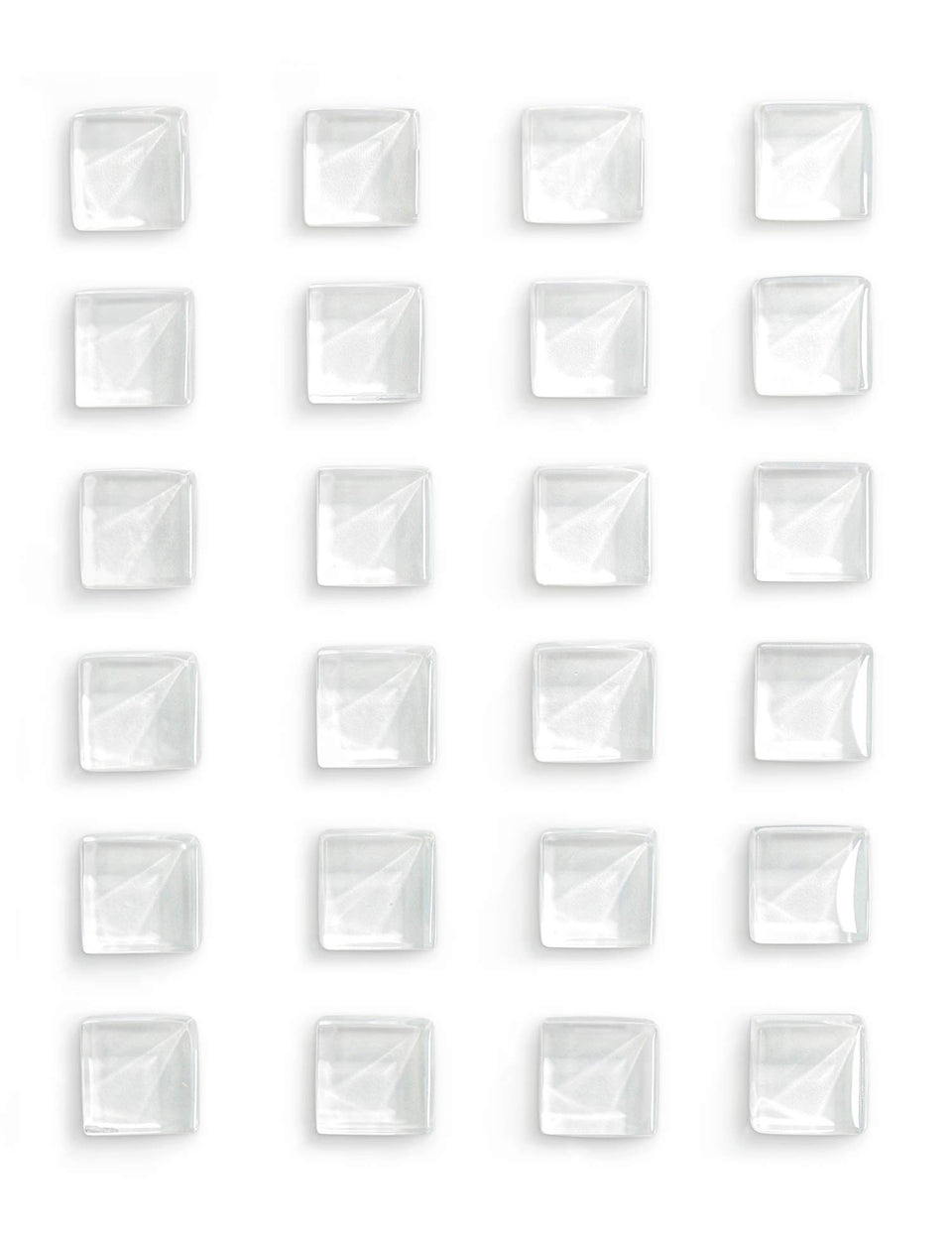 Mymazn clear glass fridge magnets with crystal look on the fridge front.