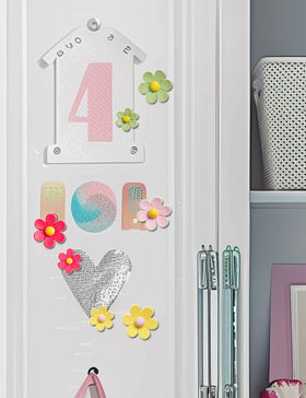 Mymazn color-code magnets help organize lists and papers on metal boards.