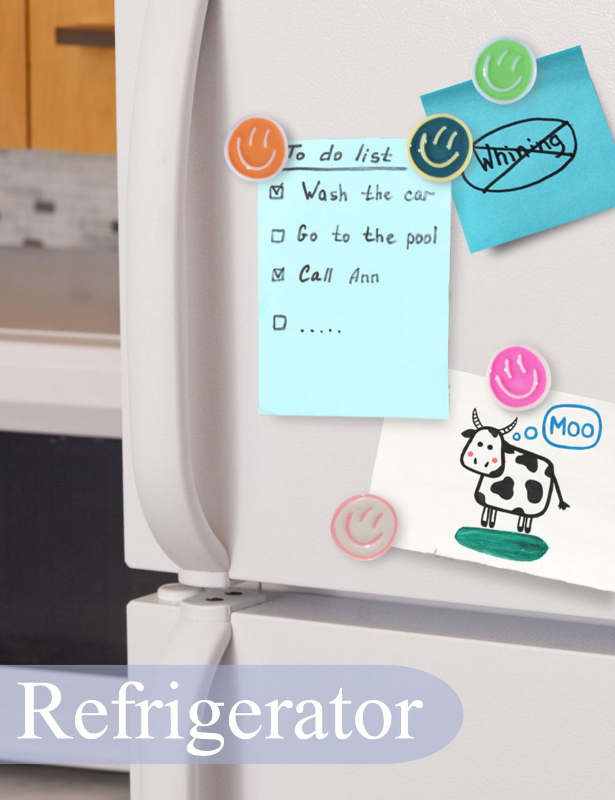 Mymazn 0.9 inch magnets fit small spaces without obscuring items.
