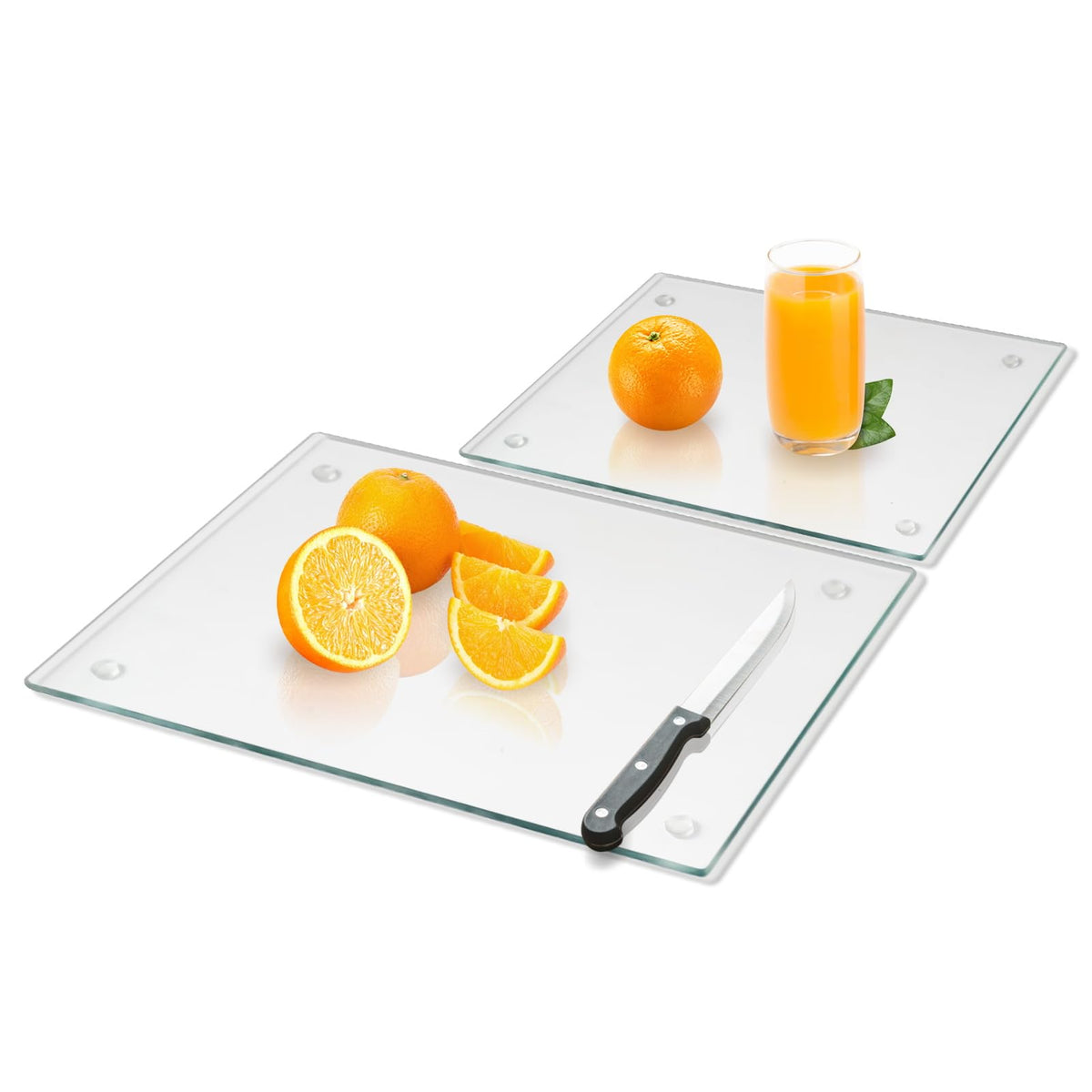 Mymonfif tempered glass cutting board 12x16 in on kitchen counter for spacious prep