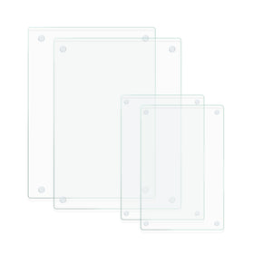 Mymonfif tempered glass cutting board 16x12 top view, durable and scratch-resistant.