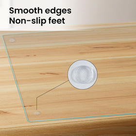 Mymonfif anti-slip feet close-up on cutting board, countertop protection.
