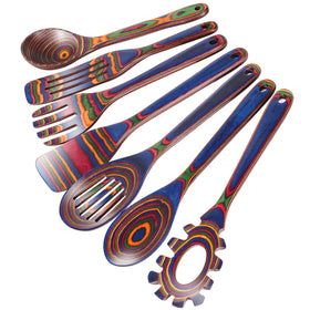 MYRAINBOW pakkawood spatula for durable, non-scratch performance on non-stick cookware.