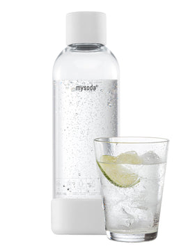 Mysoda premium carbonating bottle 1L with stainless-steel lid for durable sealing.