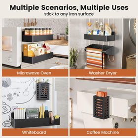 Mystozer single-row hooks organize small items for quick access.