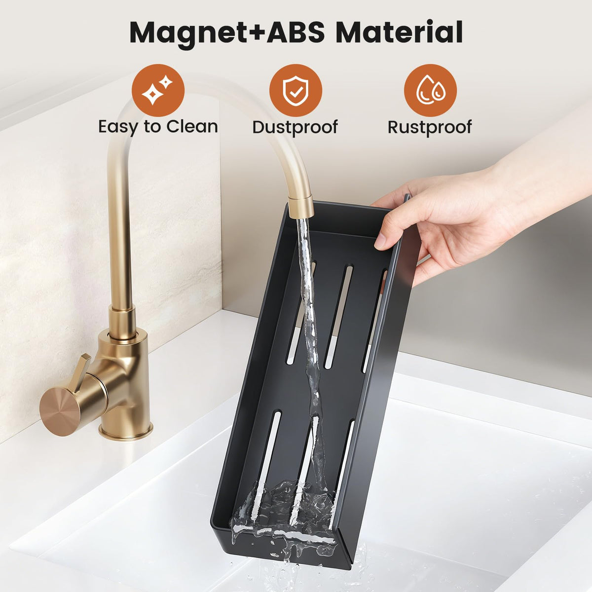 Mystozer utensils rack holds kitchen tools at hand on the fridge.