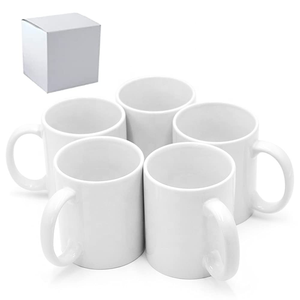 MYSUB 36-pack blank white mugs ready for sublimation designs