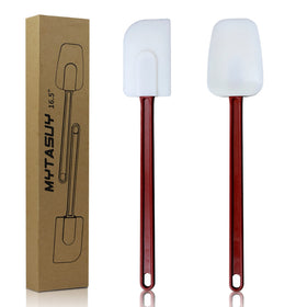 MYTASUY 16.5-inch silicone spatula flat-head for versatile, nonstick cookware.