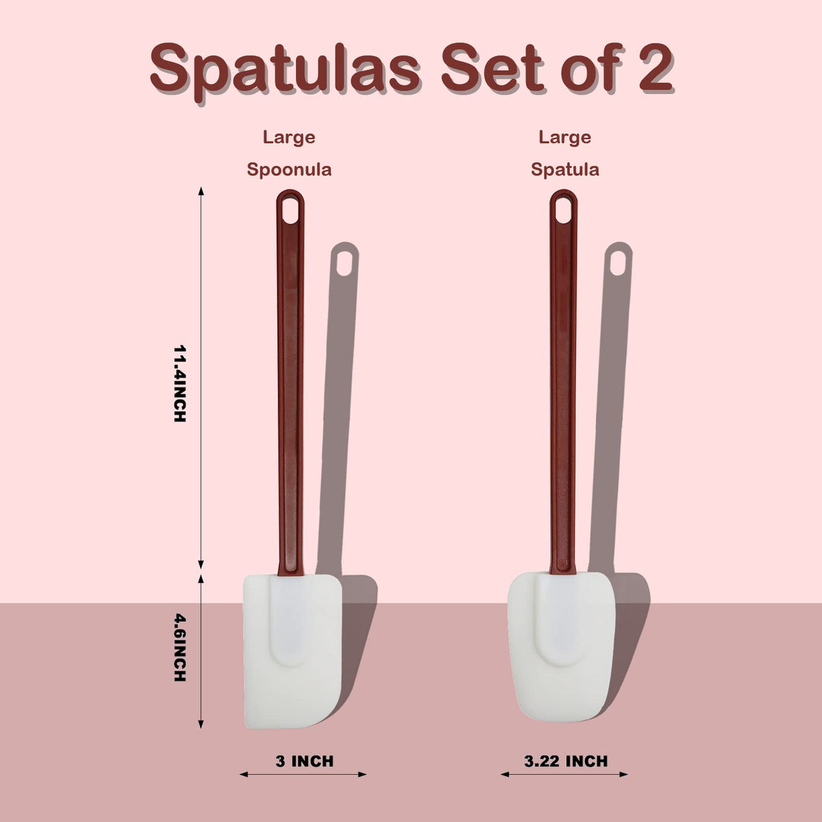 MYTASUY 16.5-inch silicone spatula spoon-head for scooping sauces.