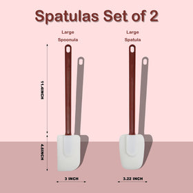 MYTASUY 16.5-inch silicone spatula spoon-head for scooping sauces.