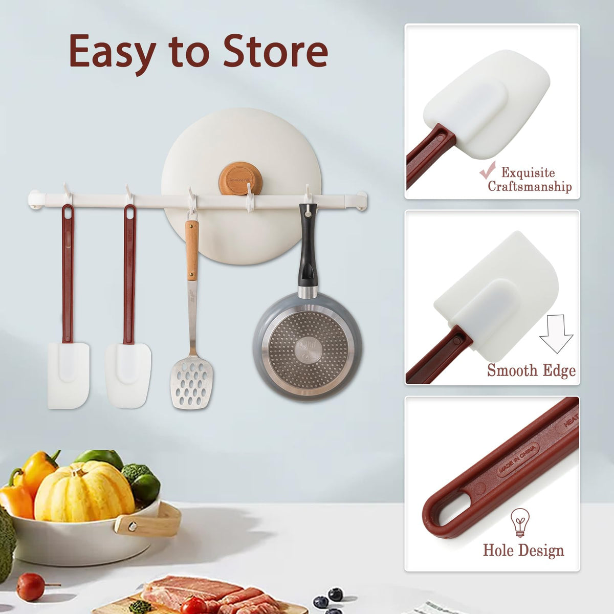 MYTASUY large-pots-friendly spatula fits big batches in family kitchens.