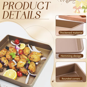 Myyaowl carbon steel baking pan construction emphasizes sturdy, warp-resistant performance and even heating.