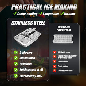 Myyaowl stainless steel tray demonstrates durable design for daily freezer use.