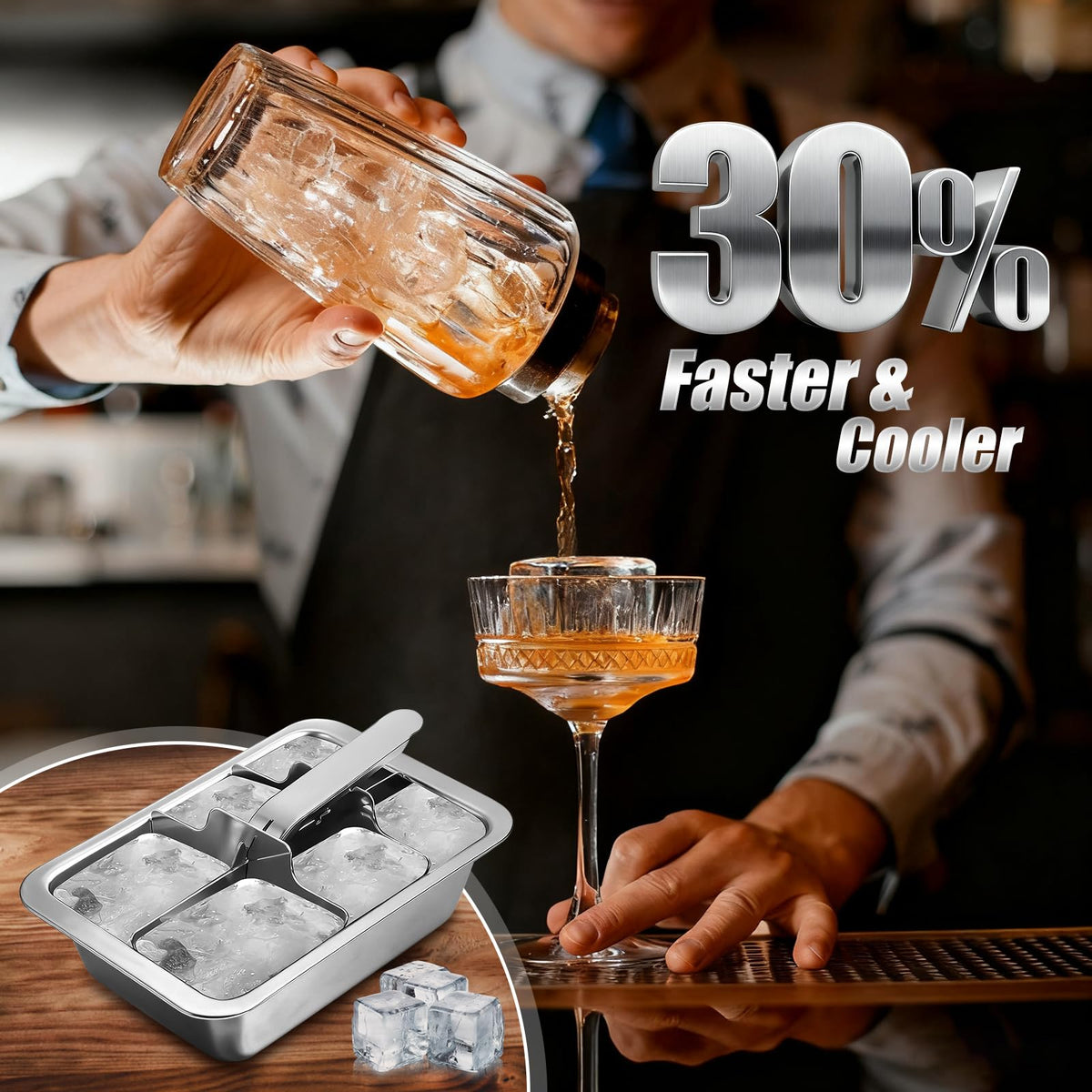 Myyaowl vintage handles enable quick, smooth release of ice cubes.