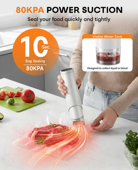 MZROT vacuum sealer LCD display indicating progress for easy operation.
