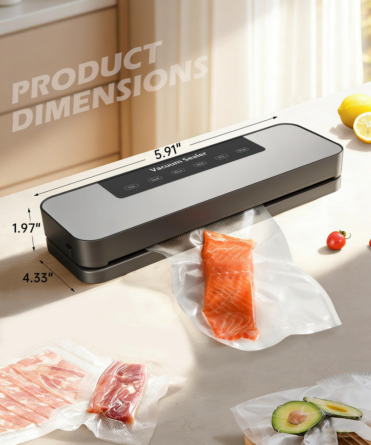 MZROT vacuum sealer with intuitive one-touch operation for quick seals