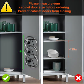 MZTOOL rustproof lid organizers mounted inside cabinet reduce clutter and save space.