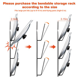 MZTOOL sturdy, rustproof rack stores lids up to 22 pounds in humid kitchens.
