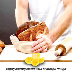 MZUOTU two-basket set perfect for preparing multiple breads at once.