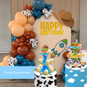 Nabenkalu birthday decor stand stands out with vibrant cartoon prints and sturdy cardboard construction.