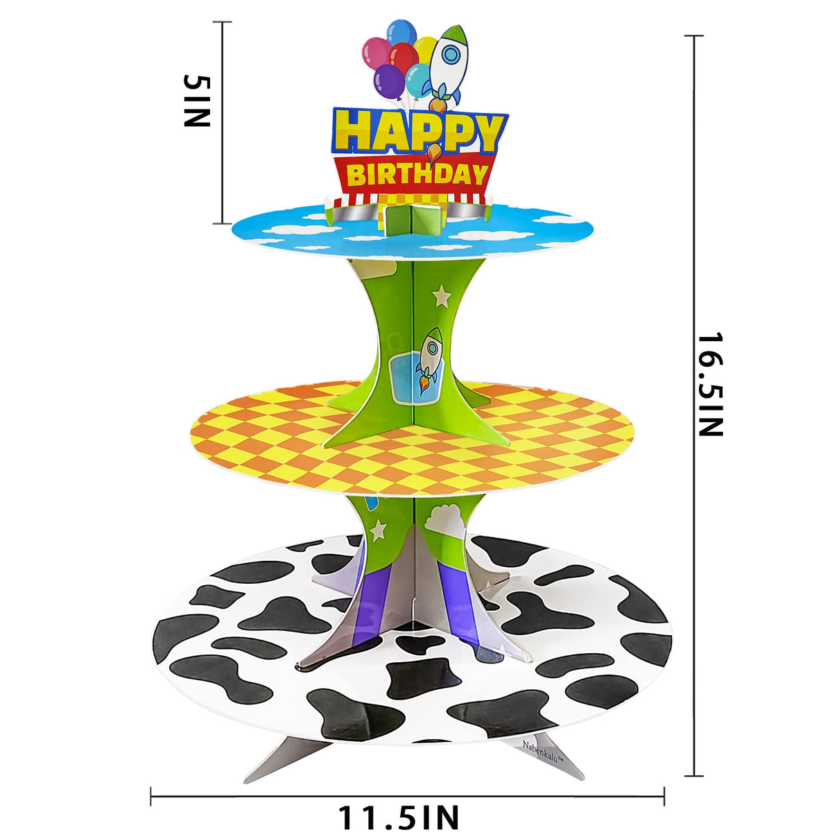 Nabenkalu easy-assembly cupcake display simplifies dessert table setup.