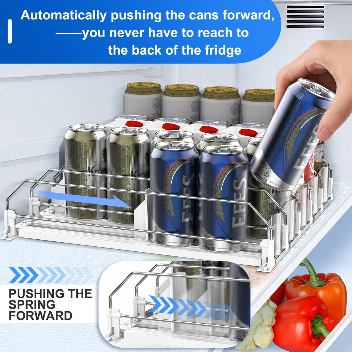 Nabobt fridge organizer assembly base demonstrates tool-free setup