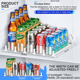 Nabobt drink organizer with cans in rows for easy access