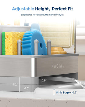 Nacial rustproof 304 stainless steel design resists corrosion while staying sleek.