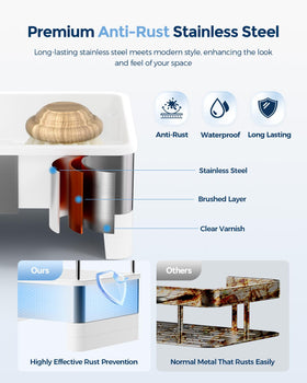 Nacial sponge holder detachable base allows easy cleaning and height adjustment.
