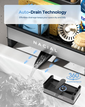 Nacial compact storage organizer for efficient counter organization