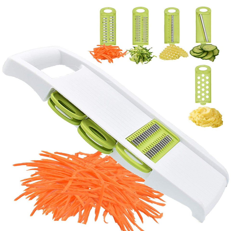 NACOLUS 5-in-1 mandoline slicer front view for quick, even vegetable prep.