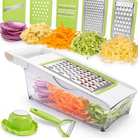 NACOLUS cheese grater with container for quick cheese shredding and collection.