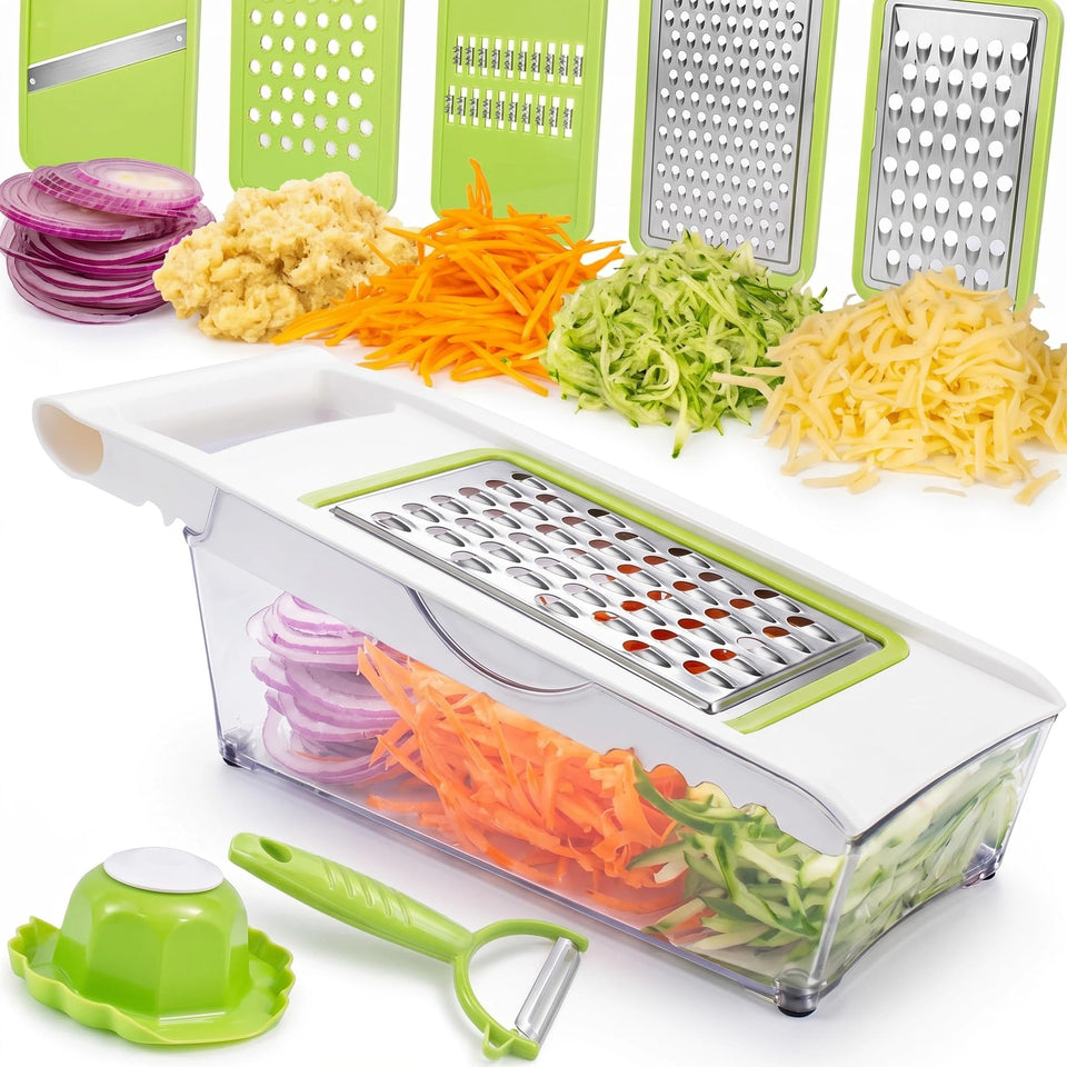 NACOLUS cheese grater with container for quick cheese shredding and collection.