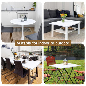 Nacuci indoor/outdoor use table cover resists spills and wipes down quickly.