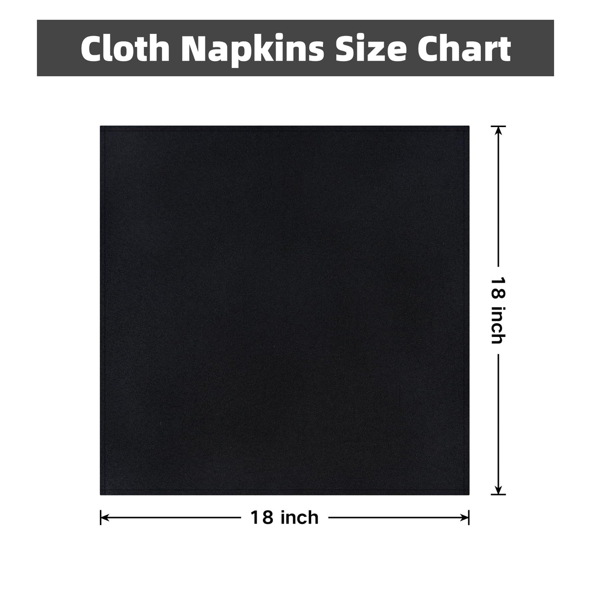 Nacuci 18x18 inch napkins sized for versatile settings.