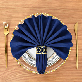 Nacuci navy blue napkins close-up fabric showing durable, reusable material.