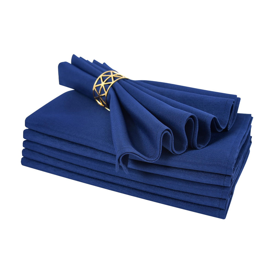 Nacuci navy blue napkins folded neatly for elegant table settings.