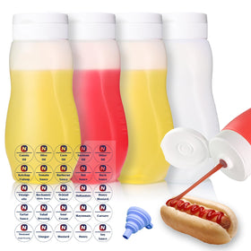 Nacxbwer condiment bottle with cap for clean ketchup dispensing