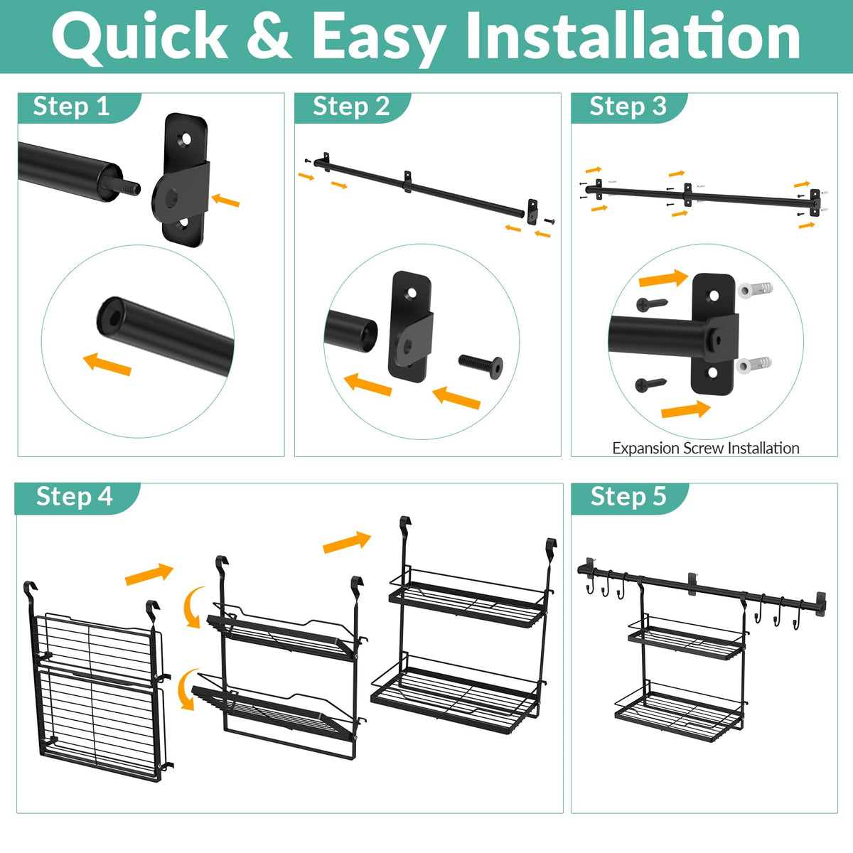 NADAMOO compact wall rack for organized spaces in any room.