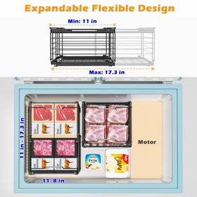 NADAMOO expandable bin length adjusts from 11 to 17.3 inches for a perfect fit.