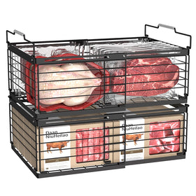 NADAMOO freezer organizer bin stackable design for tidy chest freezer storage