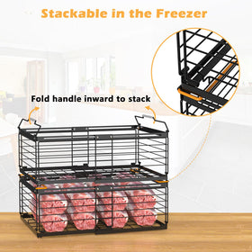 NADAMOO stackable freezer bins maximize space and reduce digging.