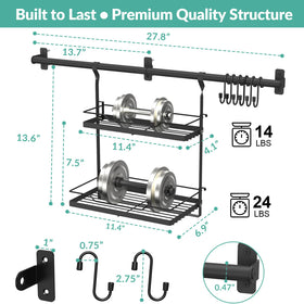 NADAMOO versatile wall organizer fits kitchen bathroom pantry and laundry.