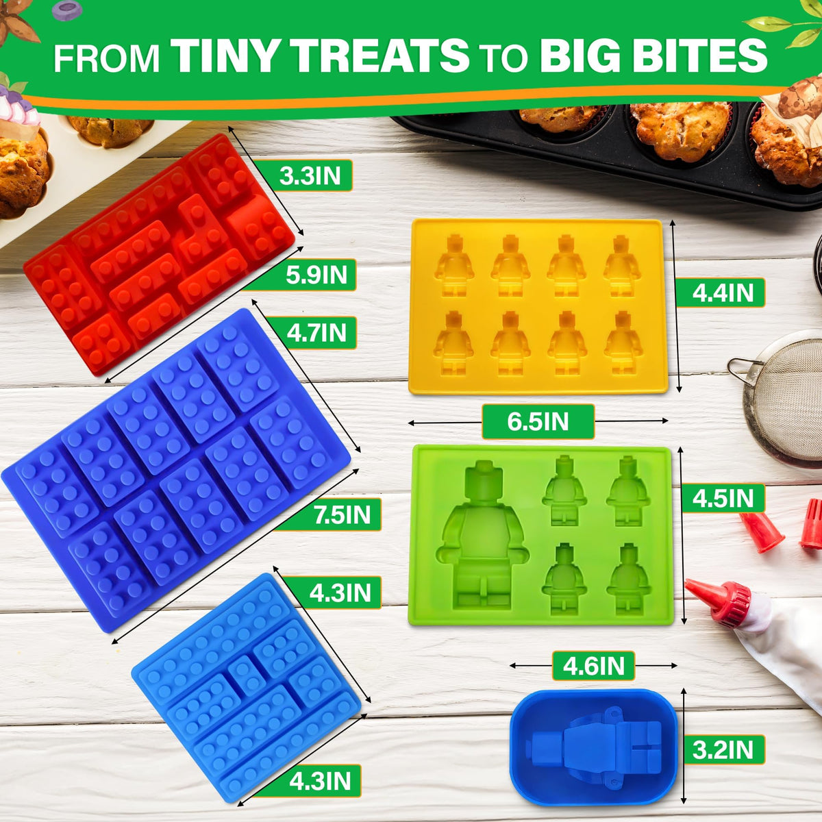 NADOBA brick silicone mold for chocolate—easy, non-stick shaping.