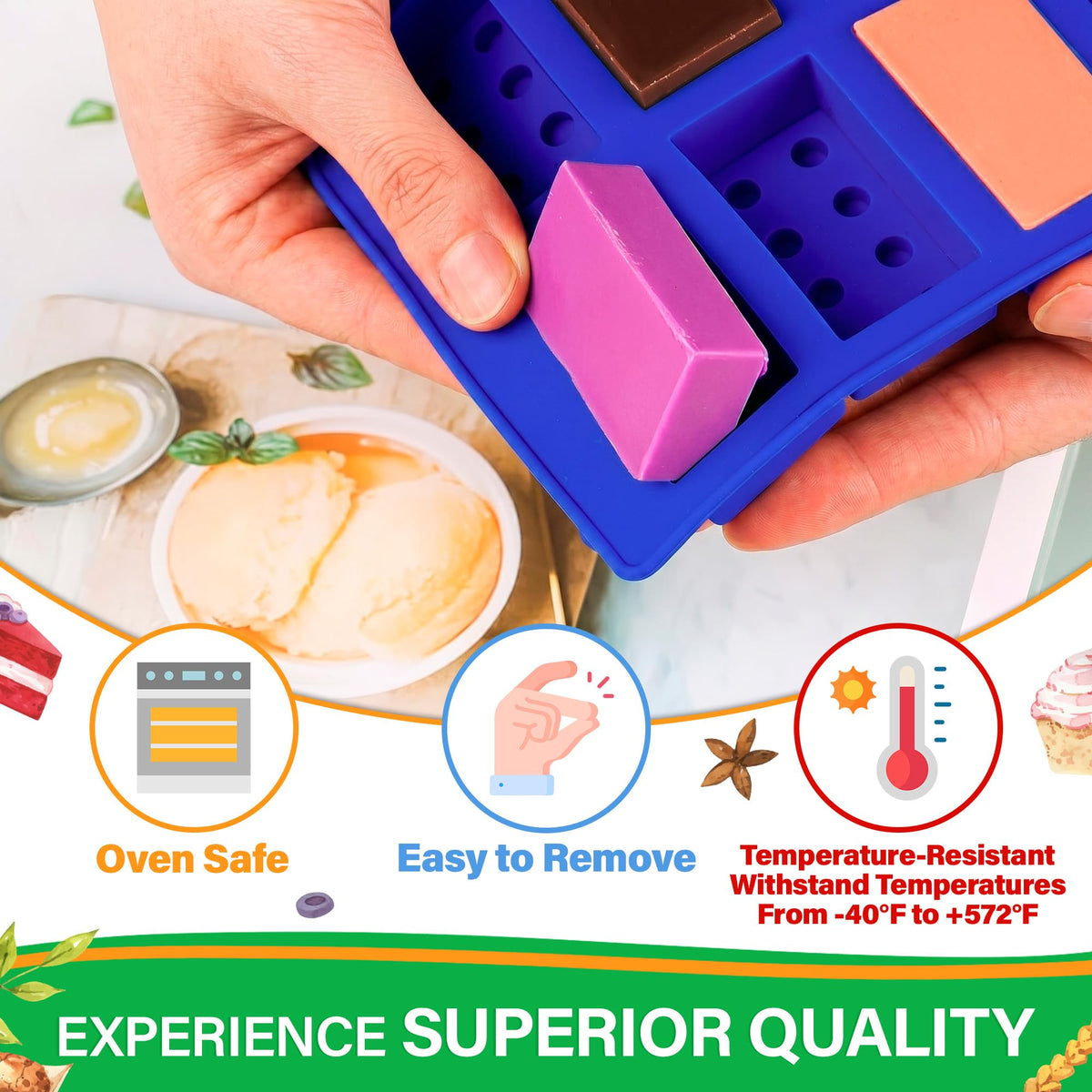 NADOBA chocolate molds nonstick silicone—smooth unmolding for glossy results.