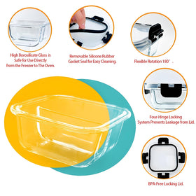 Nafhone portable bariatric glass meal prep box for travel.