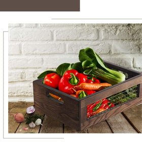 NAGAWOOD countertop baskets for fruits and vegetables breathable mesh keeps produce fresh