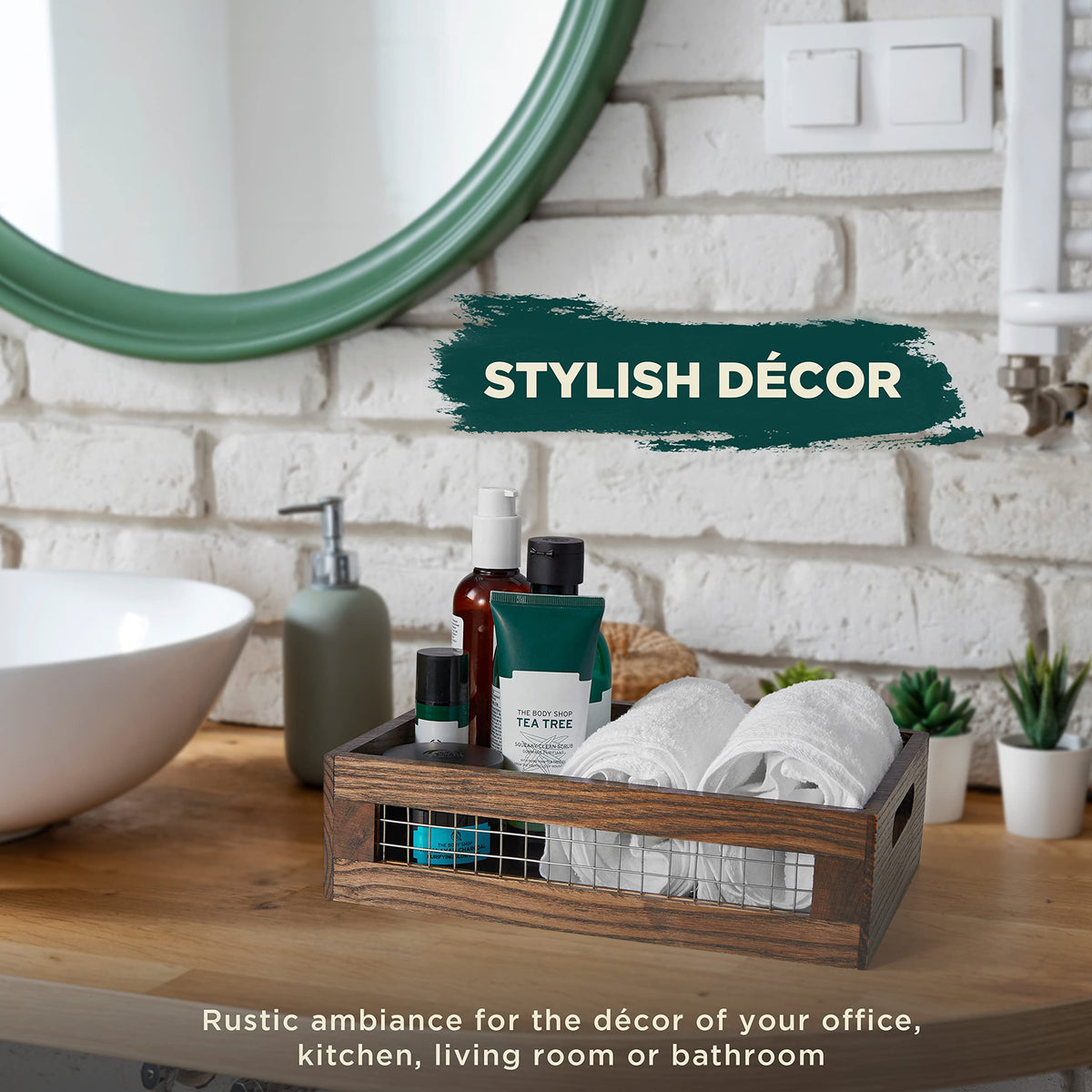 NAGAWOOD kitchen decor baskets rustic flair accents countertops and shelves